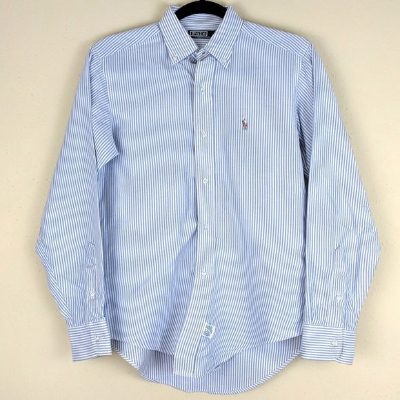ralph lauren striped oxford